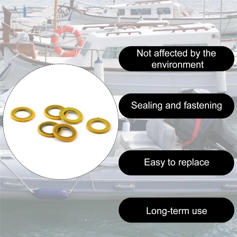 

ABGR-6Pcs 26-830749 Уплотнительные пробки сливной пробки картера переключения передач, прокладки для смазки нижнего блока, уплотнение сливной пробки шайбы для Mercruiser