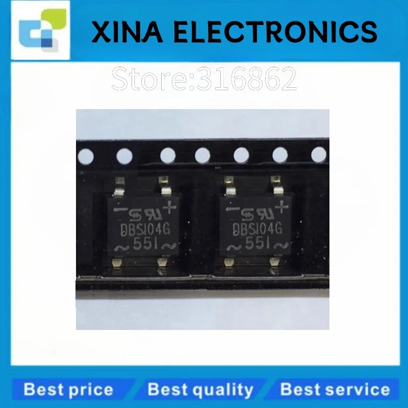 bridge pile DBS104G DBS104 SOP-4 ROHS ORIGINAL 50PCS/LOT Free Shipping  Electronic Components kit