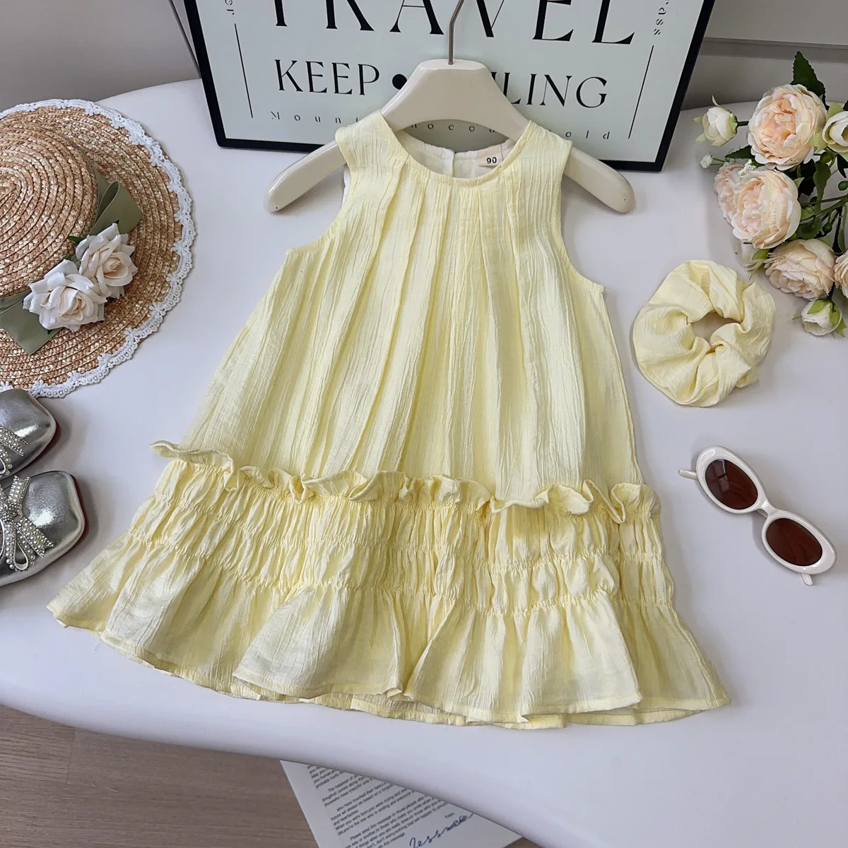 

Girls Dresses Summer 2025 Children Fashion Princess Sleeveless Dress For Baby Girl Birthday Party Clothes Kids Vest Outfits 6 7Y