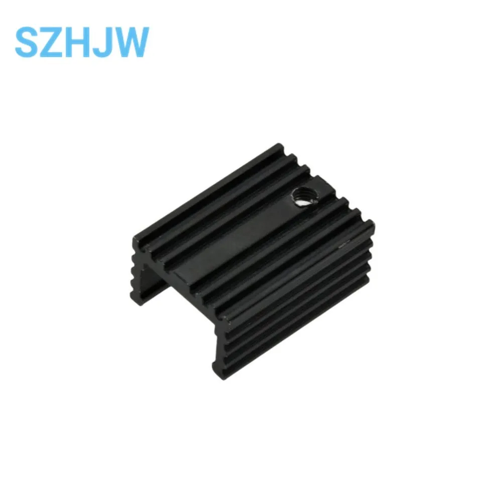 5PCS TO-220 Triode Heatsink Radiator Cooler Radiator 21x15x10MM SCR Black U-type Aluminum Heat Sink