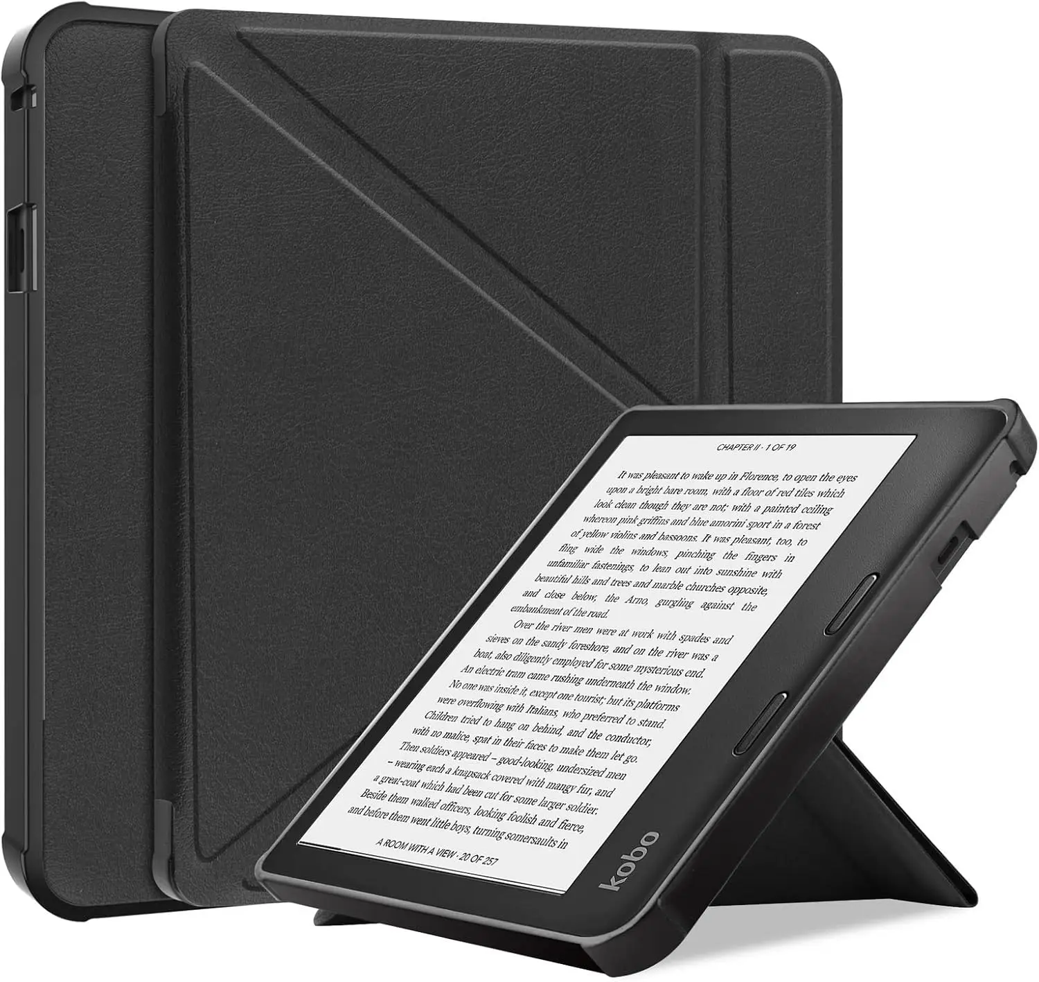 Case for Kobo Sage 8 inch E-Reader Released 2021, Soft TPU Matte Back Cover, Slim Protective Smart Folio Shell Cover with Magnet
