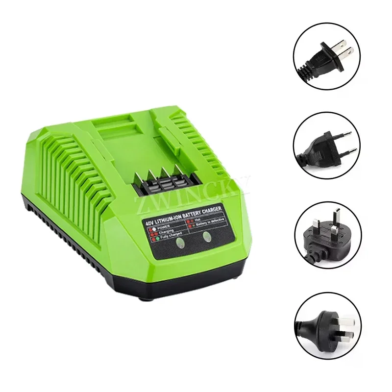 Replacement Charger For Greenworks 40V Lithium Battery Power Tools For Green works Original Battery Portable Charging