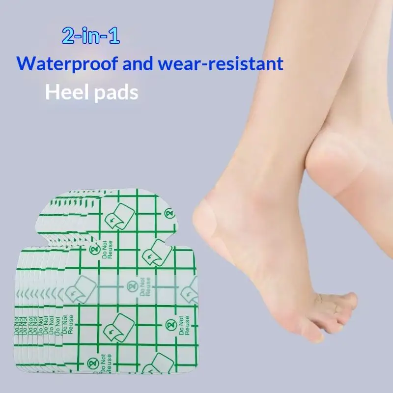 10Pcs Invisible Shoe Heel Liners Self-Adhesive Foot Care Stickers Gel Heel Protectors Anti-Blister Heel Pads Waterproof Cushion