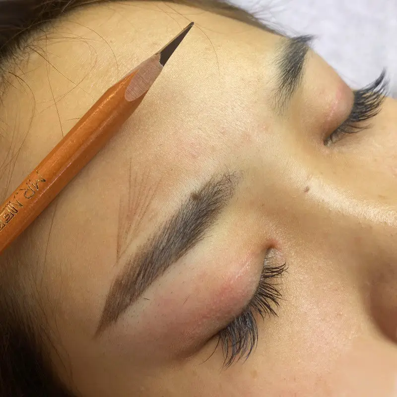 Shezi-lápiz de cejas para espectáculo de arte, maquillaje de ojos profesional, resistente al agua, diseño de línea de lápiz de cejas salvajes, raíz