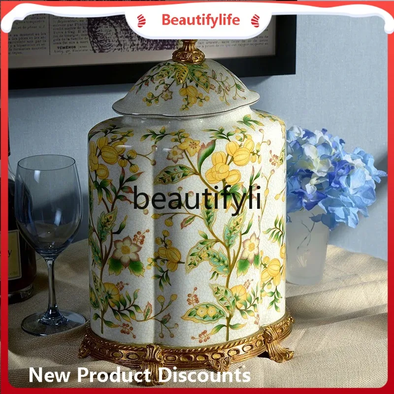 cn0420 جرة ديكور منزلي فاخر أوروبي زخرفة غرفة نموذجية أمريكية غرفة معيشة إبداعية مدخل ديكور جوي