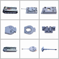 Henglong Tank Parts Tiger 3818-1 Plastic Vehicle Chassis Chassis Face Turret Face Bottom Telescopic Gun Barrel Rear Light Plate