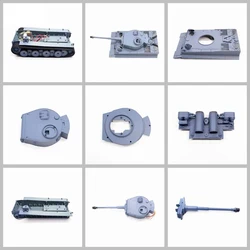 Henglong Tank Parts Tiger 3818-1 Plastic Vehicle Chassis Chassis Face Turret Face Bottom Telescopic Gun Barrel Rear Light Plate