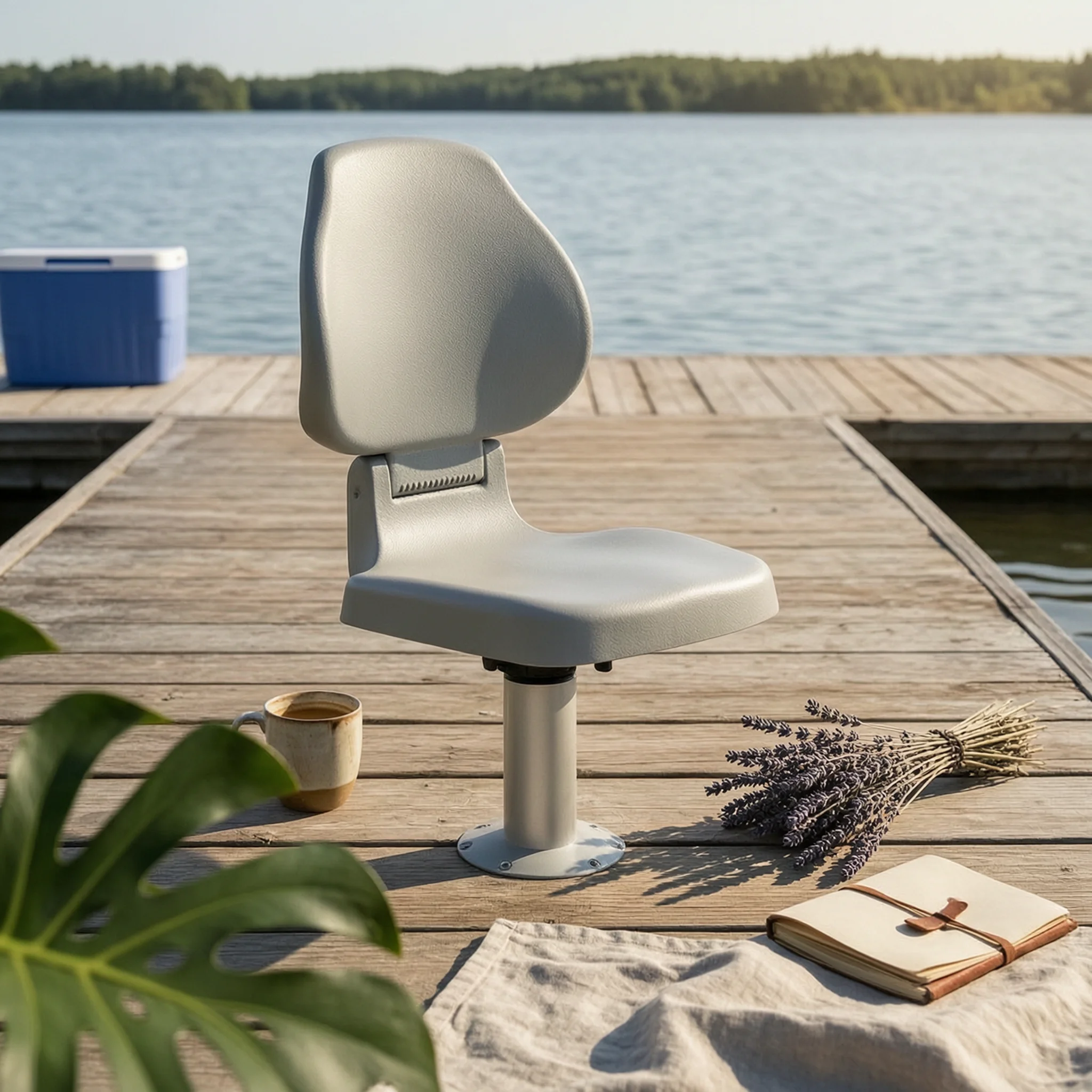 Folding Boat Seat with Backrest Space-Saving Foldable Marine Seat with Cushion Foldable Boat Chair Long-Lasting Resistant