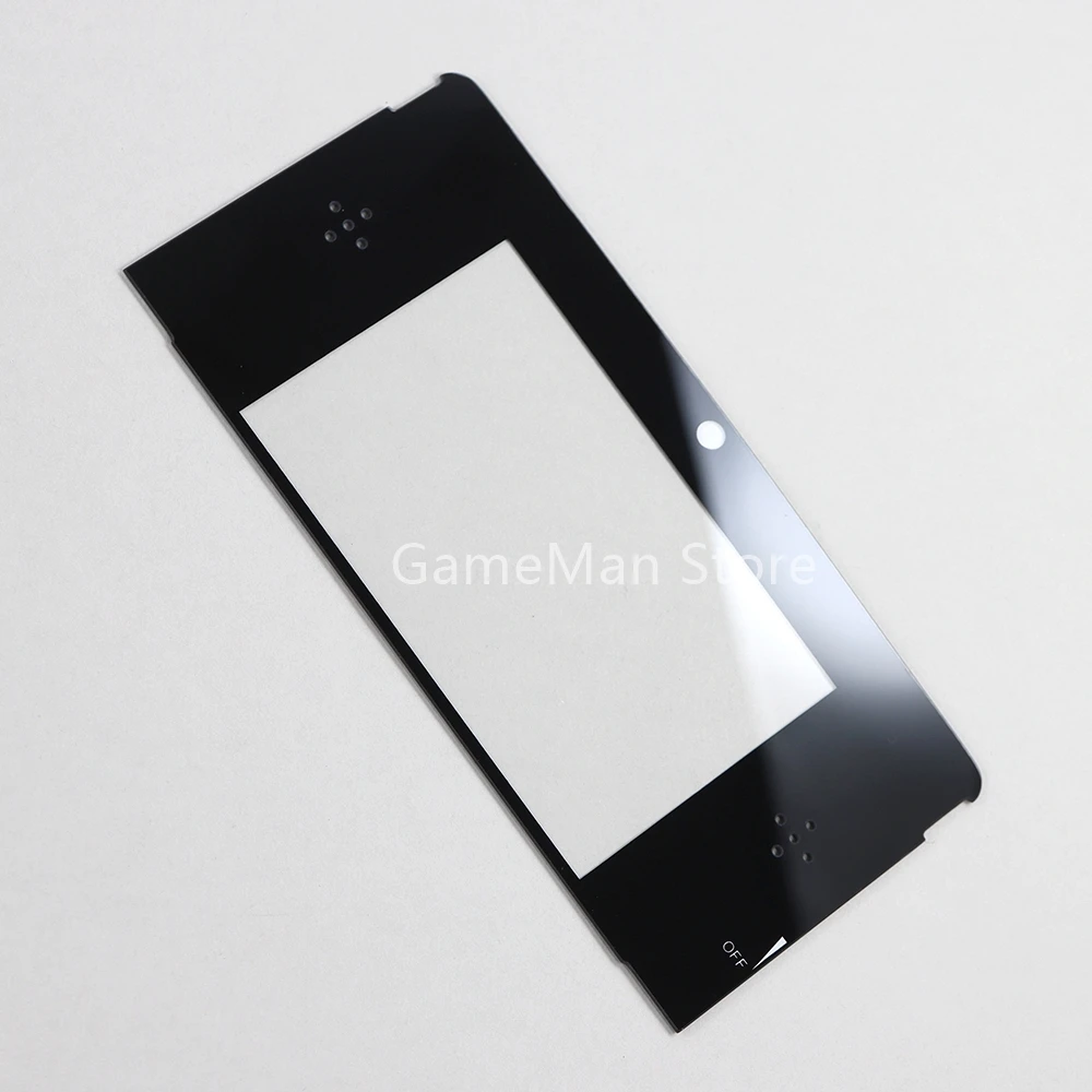 Cubierta de lente de marco de pantalla LCD frontal superior de vidrio blanco y negro de repuesto para 3DS, 2 piezas por lote