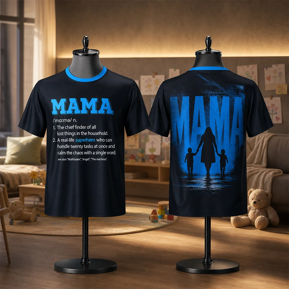 Summer Short-Sleeved Grandpa T-Shirt Funny Breathable Sweat-Wicking Versatile Trendy Pop Definition Parent-Child Clothing