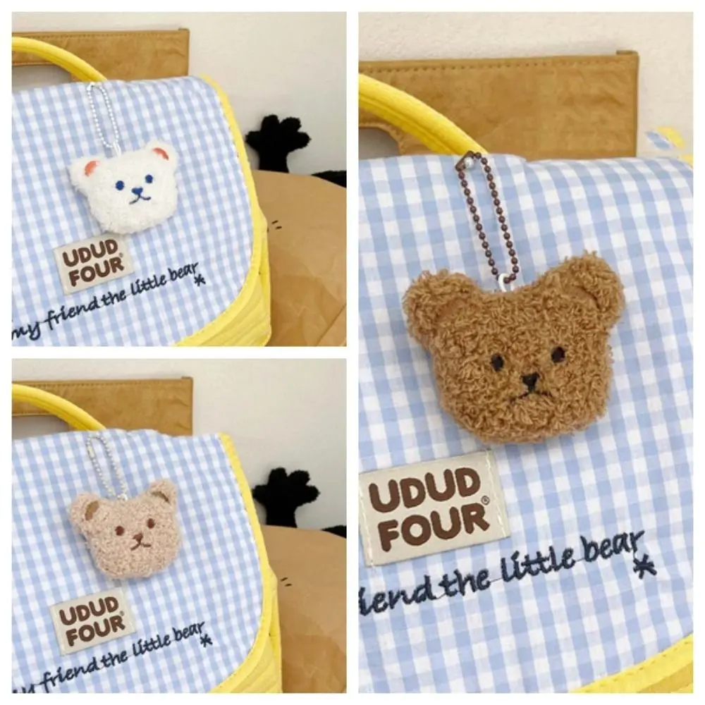 Niedlicher Stofftier-Bär-Anhänger, Anime-Taschenanhänger, Cartoon-Schlüsselanhänger, weich, unisex – Detail 1