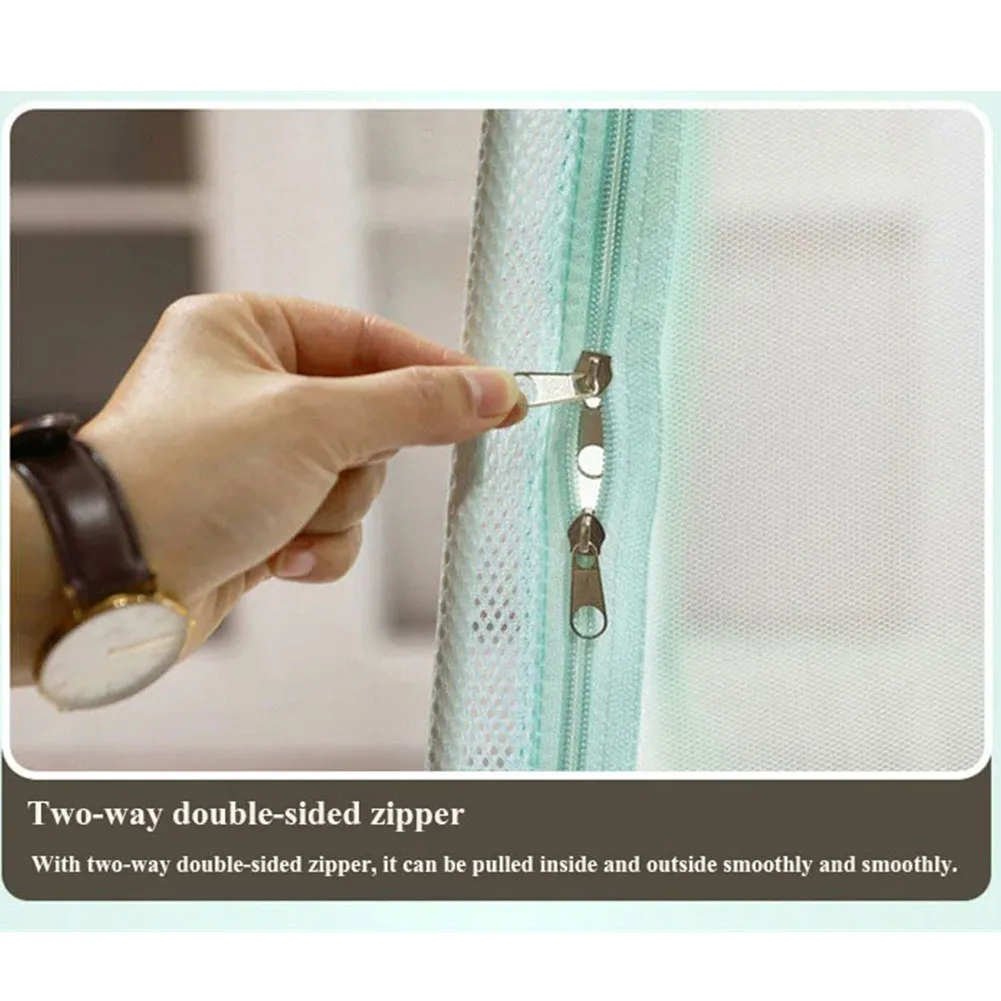 Mosquito Net,with 3 Doors, household summer zipper tent,Foldable Portable Frame Mosquito Net for Home Bedroom moskitiera okienna