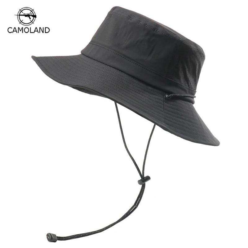 

CAMOLAND Quick Dry Fishing Cap Solid Color Casual Versatile Sunshade Hat with UV Protection for Outdoor Summer Hiking Bucket Hat