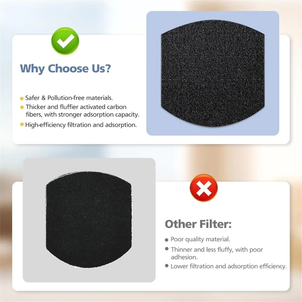 12 Pack Baby Diaper Pail Deodorizer Refills for Diaper Pail, Activated Charcoal Odor Absorber Filters