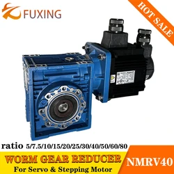 NMRV040 High Torque  Precision Worm Gear Reducer For Nema34 Stepper Stepping Motor Or 400w Servo Motor Gearbox Ratio 5:1~100:1