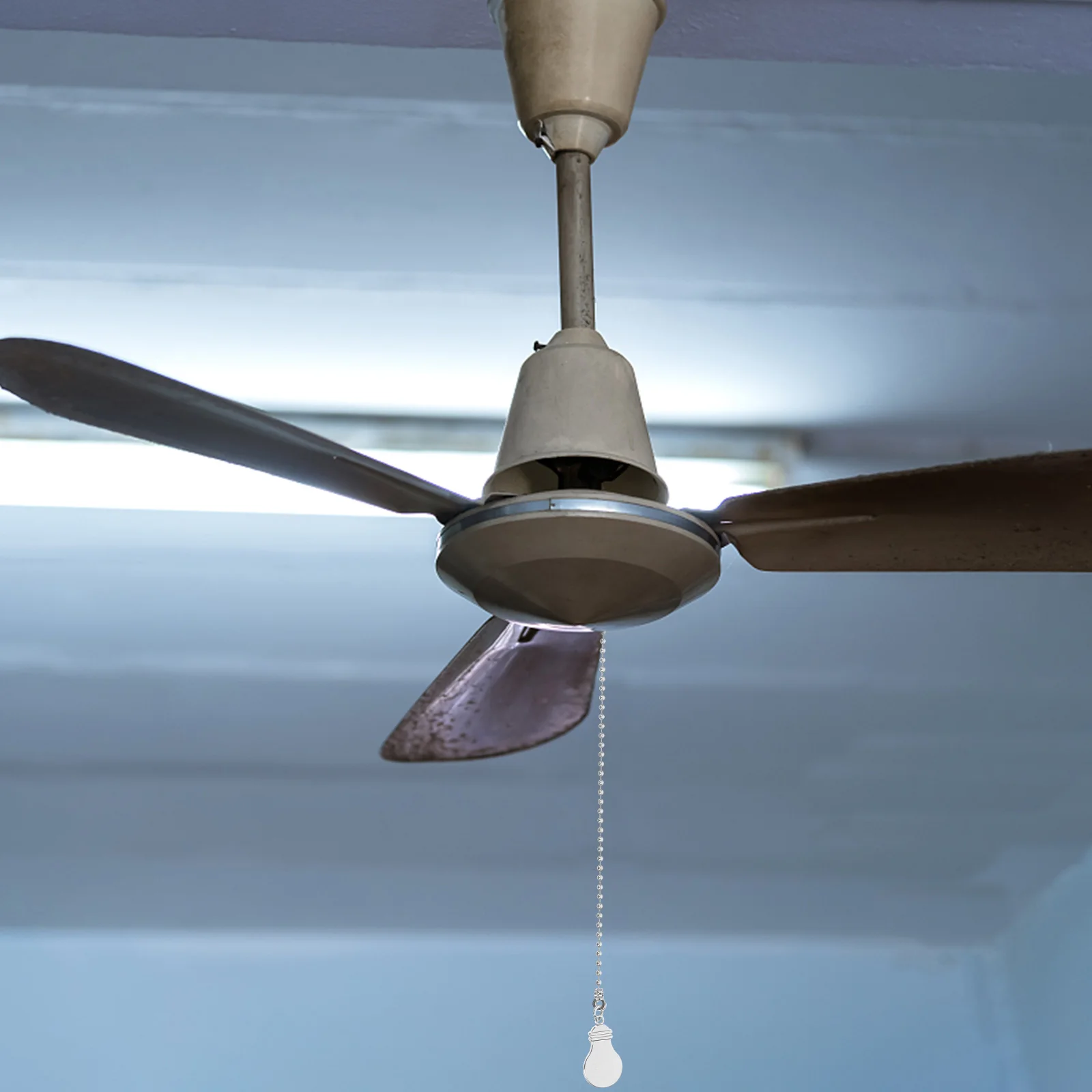 

2 Pcs Chandelier Ceiling Fan Zipper Classic Pendant Chains Lighting Extension Iron Pulls Decorative