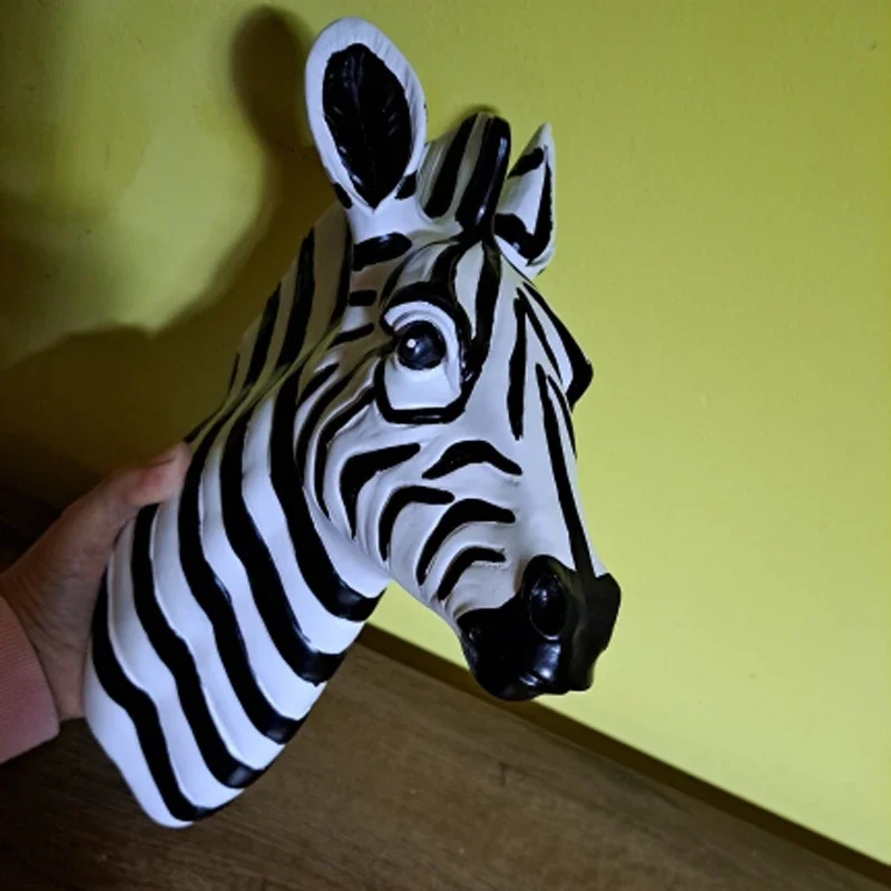 Wall Decoration Sculpture Zebra Statue Home Accessories Resin Animal Horse Christmas Room Decor Nodic