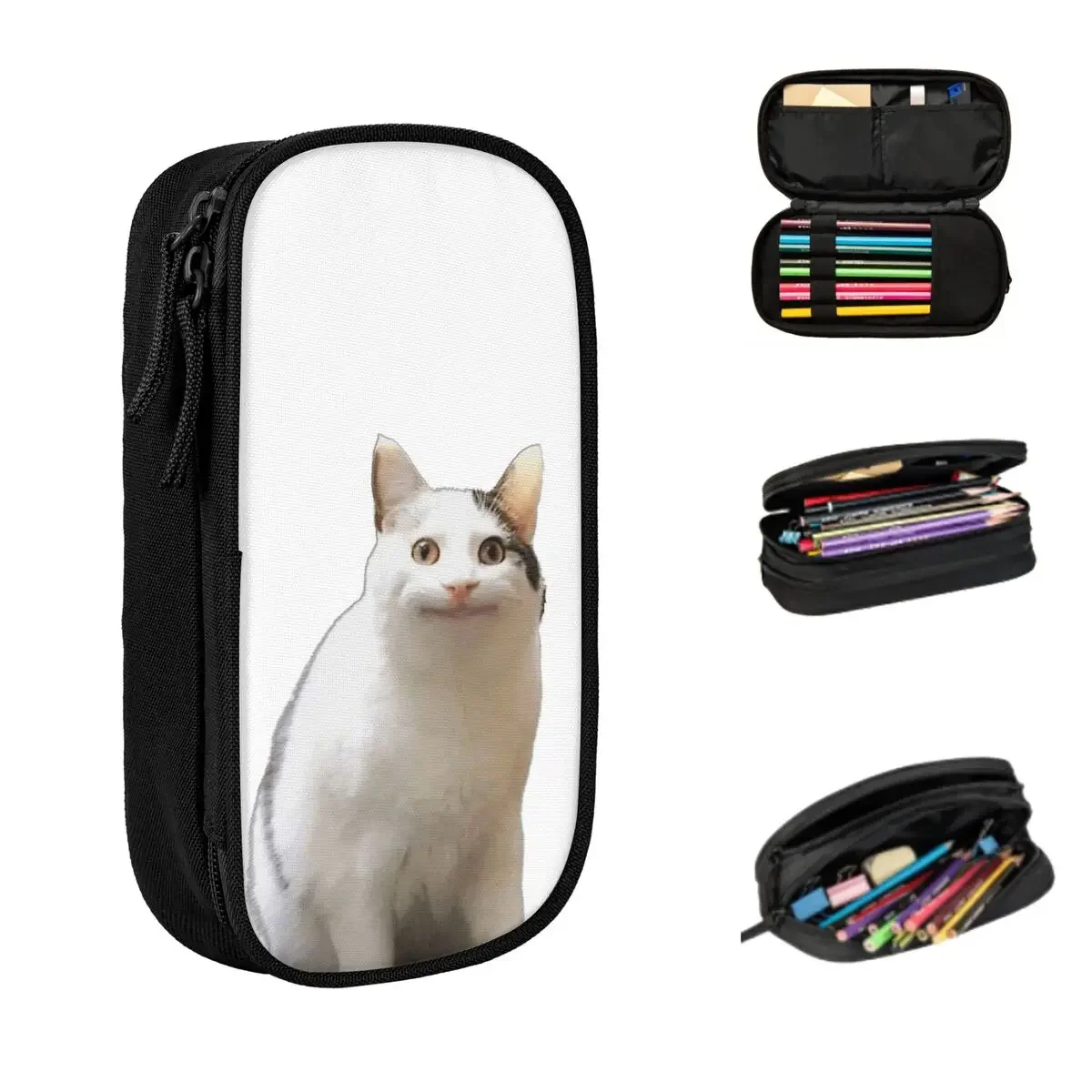 

Beluga Cat Safari Pencil Cases Large Capacity Pen Bags Pen Box Pencil Pouch For Boys Girls Students Stationery School Office