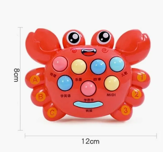 Groundhog muziek- en verlichtingsleermachine voor kinderen, puzzel vroeg onderwijs verlichting draagbare spelmachine speelgoed