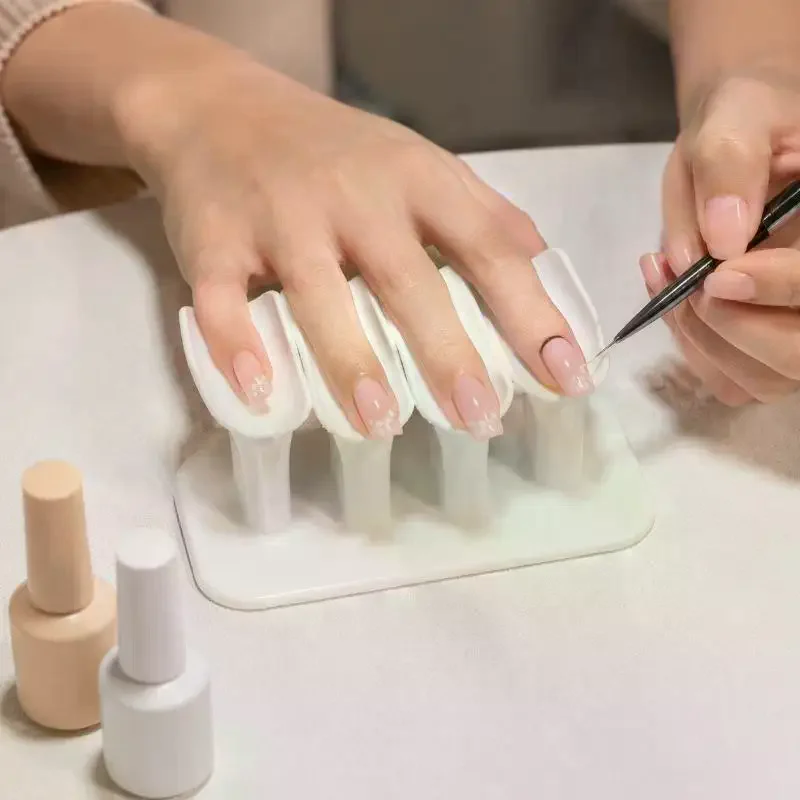 Four-Slot Nail Finger Support Stand Stable Base Non-Slip Nail Hand Pillow Finger Separator Ergonomic