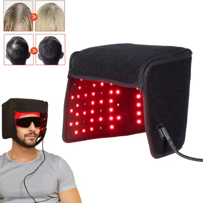 

LED Red Light Treatment Cap Head Relaxation Care Massage 650nm Lamp Treatment Laser Anti Hair Loss Cap Helps Hair Growth