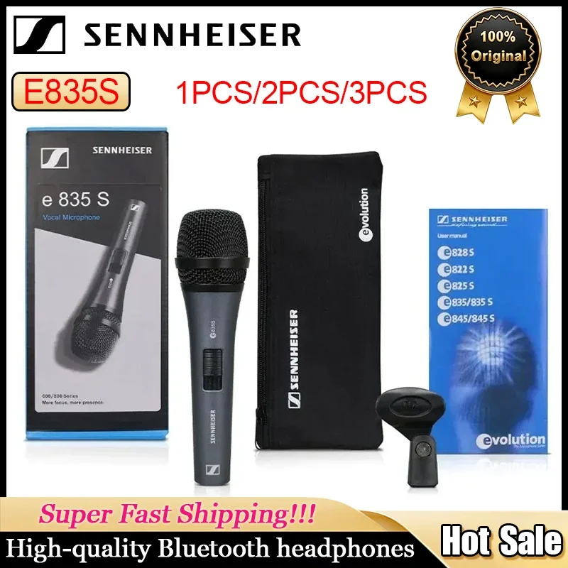 Sennheiser E835S Professional Original Microphone Wired Dynamic Heart-shaped Vocal Microphone Handheld Microphone Stage Singing