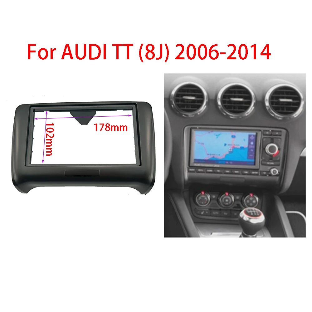 

2 Din Fascia for Audi TT (8J) 2006-2014 Radio CD DVD Stereo Panel Dash Mount Trim Kit Audio Surround Frame Plate Bezel