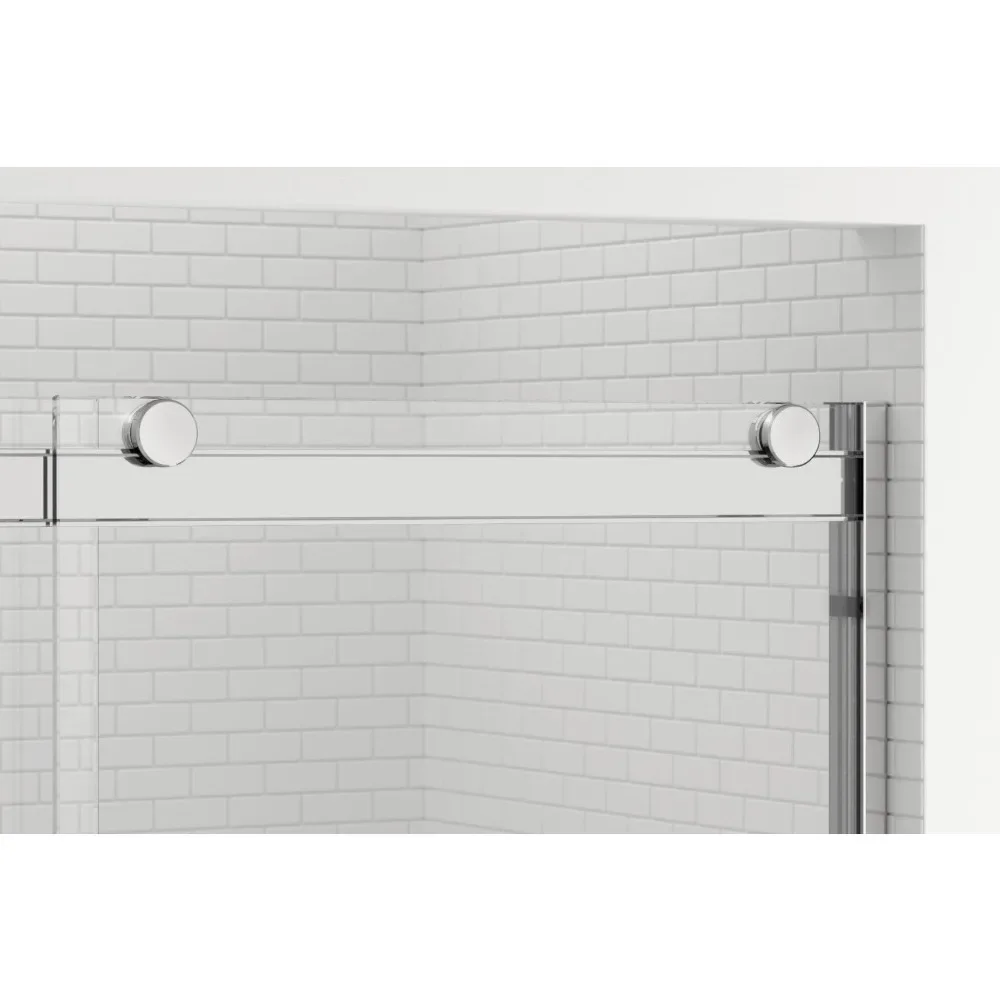 Classic simple design sliding shower door, brushed nickel,Aluminum, Glass Style 56 - 60 in. wide x 70 in. high