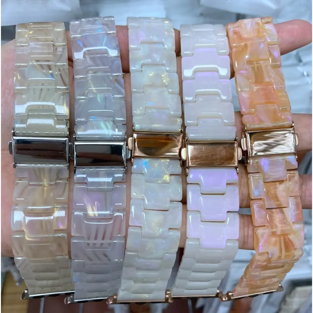 Cinturino in resina per Apple Watch Series 11 10 42/46mm 9 8 7 44/45/40/41mm Bracciale in resina colorata per iwatch Ultra 3-1 49mm 7 6 SE/3 5 4