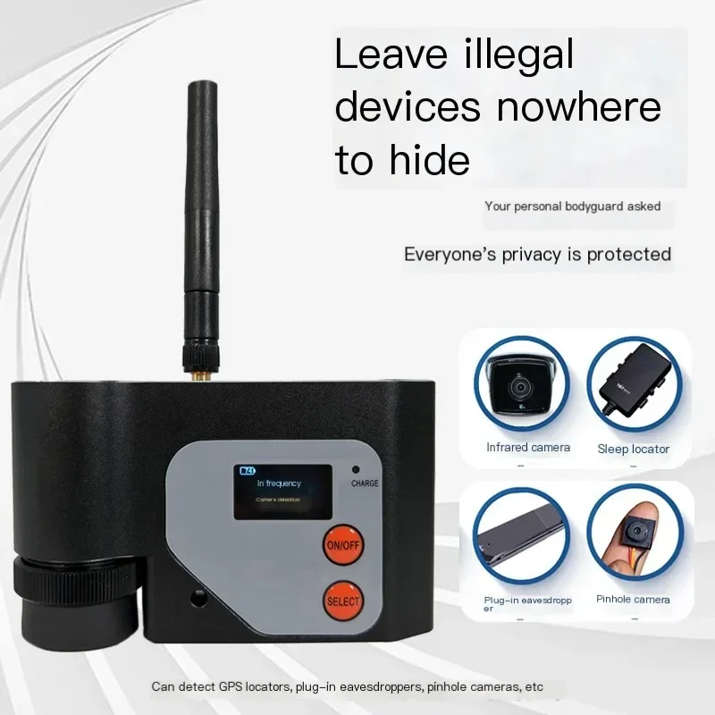 Mobile Phone Detector, Laser Infrared Scanner Anti-Spy RF Detector Infrared Laser GSM WiFi Signal Detection Camera Lens Finder