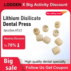 5 szt. Prasa z dwukrzemianu litu LODDEN Dental Glass Ceramic Blocks CAD/CAM