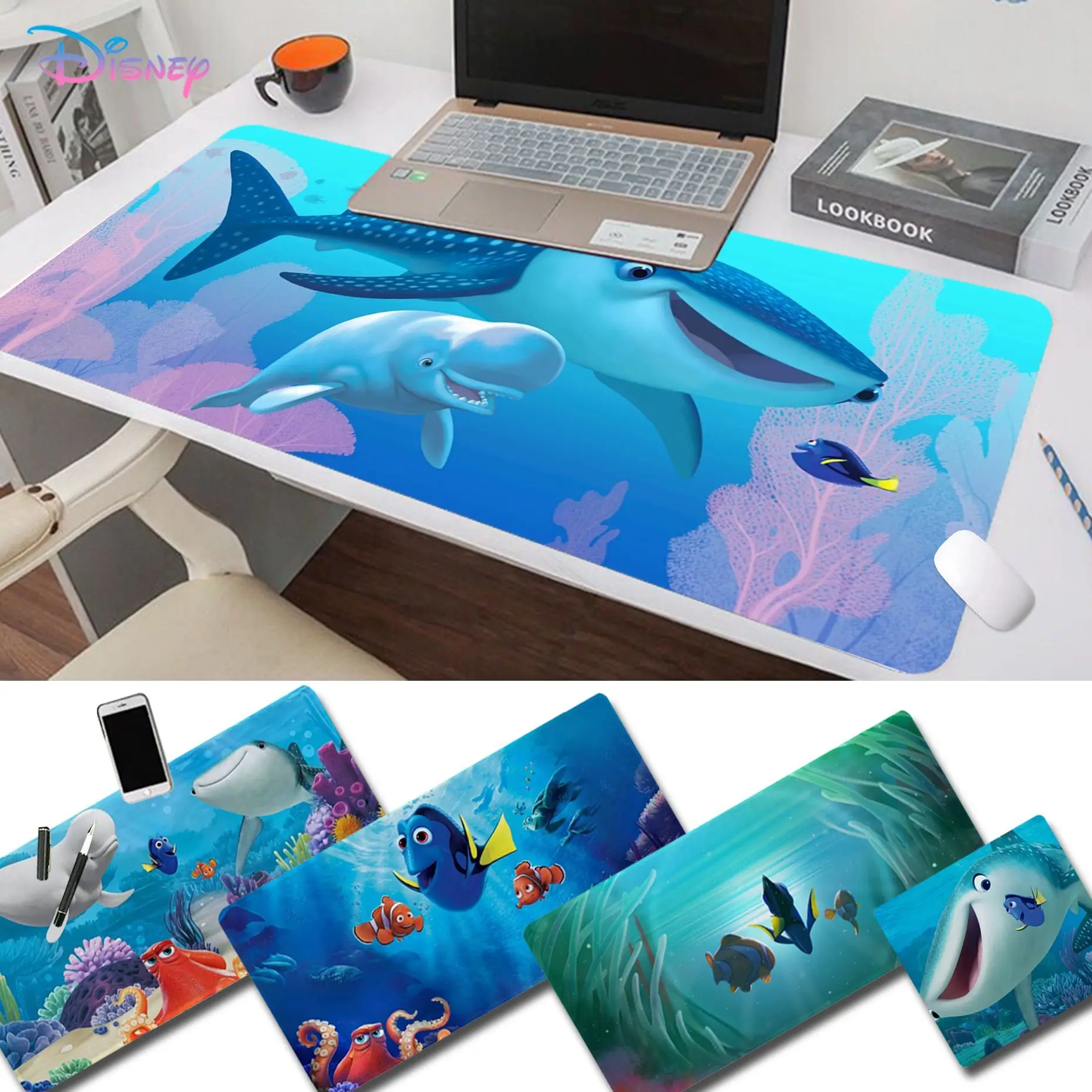 

Disney Cartoon Anime Finding Nemo 2 Mousepad Beautiful Large Gaming Mousepad L XL XXL Gamer Mouse Pad Size For Game Keyboard Pad