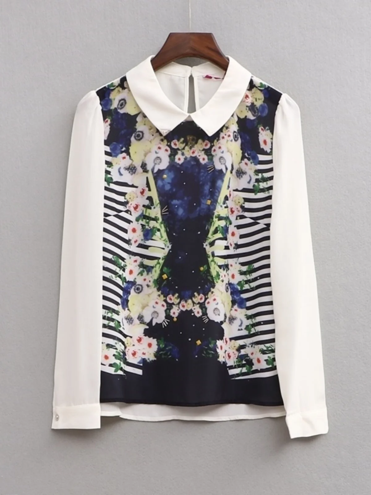

Spring Collection Women's Long Sve irt Collared Chiffon Top Faionable Ele Sle Perfect for Busin Or Casual Wear