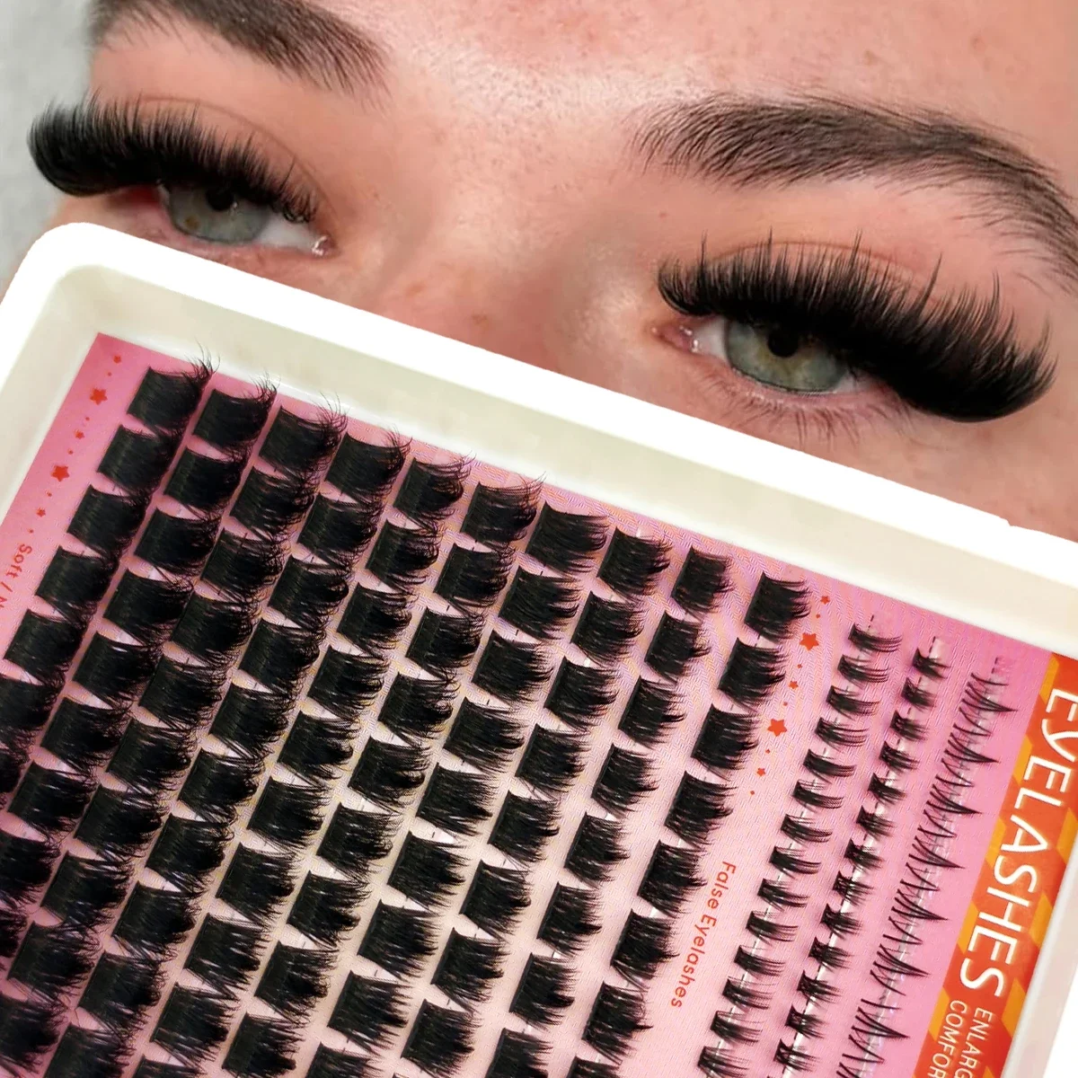Manga Wimpern-Cluster 10-18mm DIY Wimpern-Cluster 180p Bottom Thorn Cluster Fairy Verlängerte Wimpern-Cluster mit Spike Wimpern Make-up – Detail 1