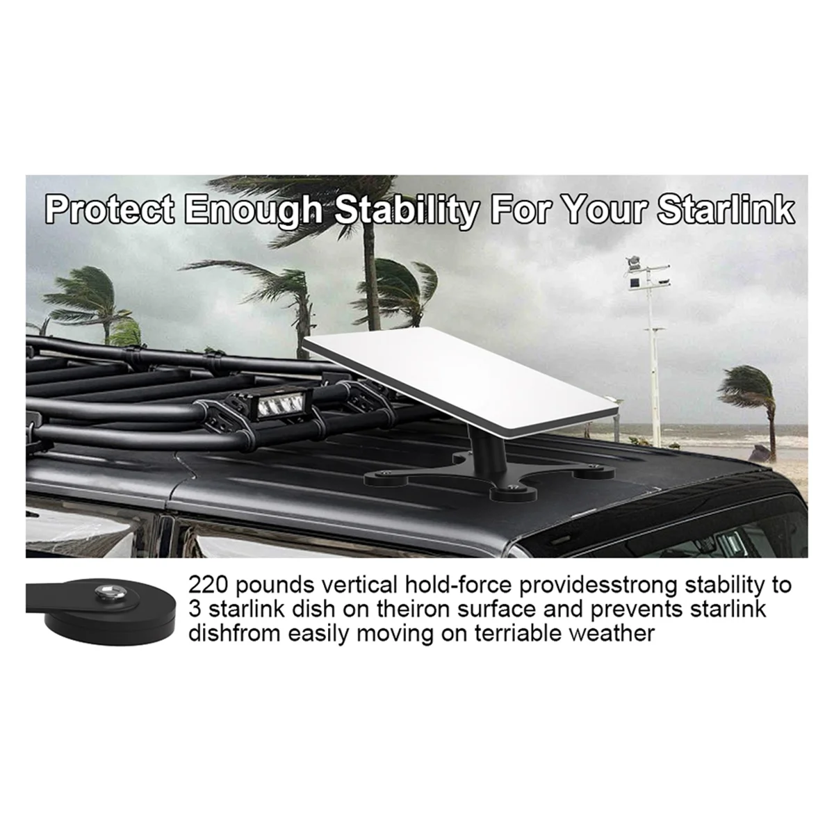 

CCLCU для Starlink Mini, магнитный монтажный кронштейн на крышу, магнитный базовый кронштейн, аксессуары для электроинструментов для Starlink Mini