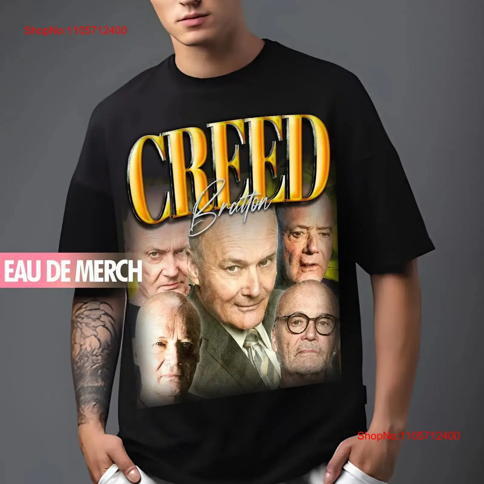 CREED BRATTON TEES Vintage T Shirt 90s Merch Retro Fans vintage Washed designer clothes Stylish Slightly streetwear Breathable