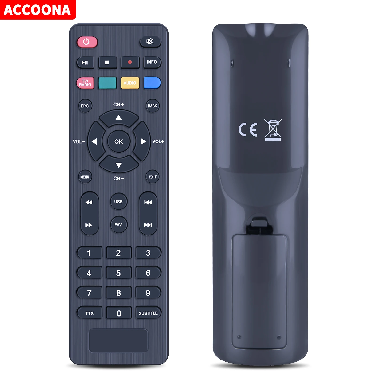 Remote control for Telesystem TS6815/01/MINION Decoder DVB-T2 H.265 TV box