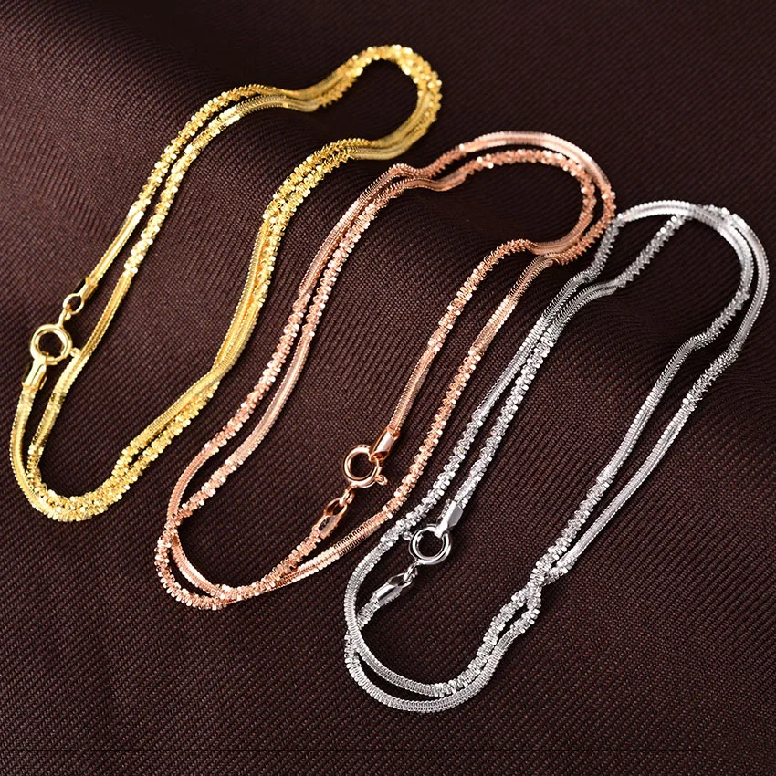 Necklaces For Women Popcorn Chain 925 Sterling Silver 2025 Trend 40 45 CM Italy Luxury Jewelry Female Women's Neck Chain Ladies