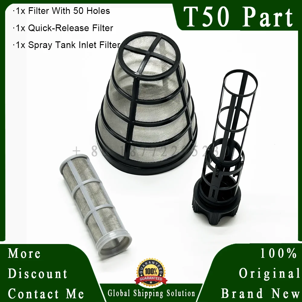 T50 suku cadang Filter tangki semprot asli, 3 buah Set untuk Dji T20P/T25/T40/T50 suku cadang perbaikan Aksesori Drone pertanian