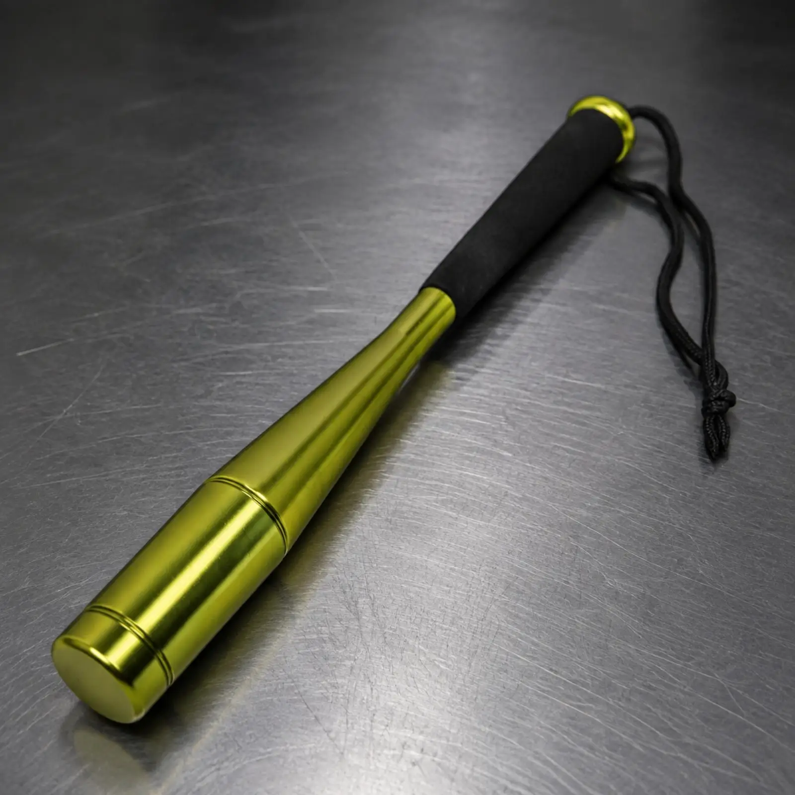 Portable Fish Whacker Hammer for Shore Fishing with Black Foam Handle and Safety Lanyard
