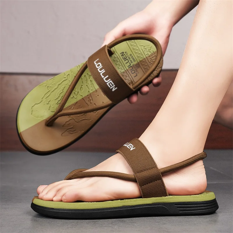 Summer New Men Sandals Fashion Casual Men Flat Sandals Beach Comfortable Flip-flops Water Sandals For Men Non-slip House Flats