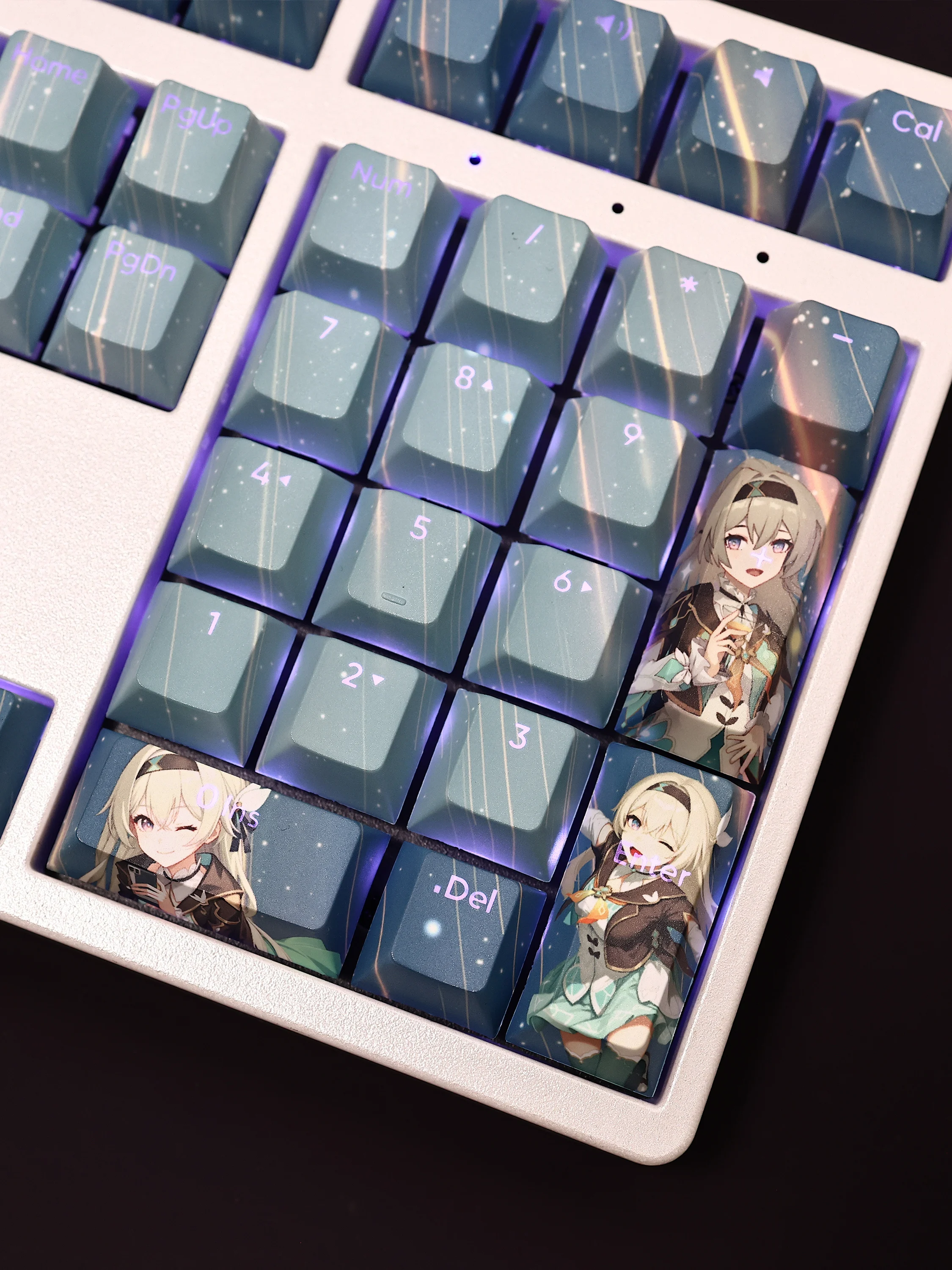 Firefly 108 Keycap Honkai Star Rail PBT DYE Sublimation Light Transmitting Cherry Switch Cross Key Cover Mechanical Keyboard