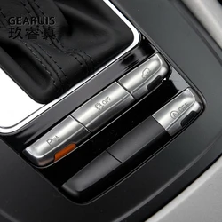 For Audi Q5 8R SQ5 RS5 S5 2009-2017 Car OFF Emergency Light Trunk Buttons switch Cover Sticker Trim Gear Shift Panel Accessories