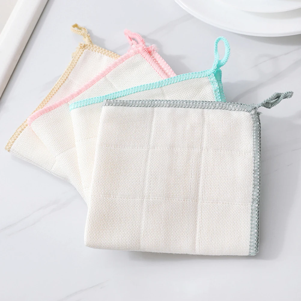 

5pcs Cleaning Cloths Durable Absorbent Kitchen Dish Towels Multipurpose Dishwashing Scrubbing Cloth niture Window Door Home