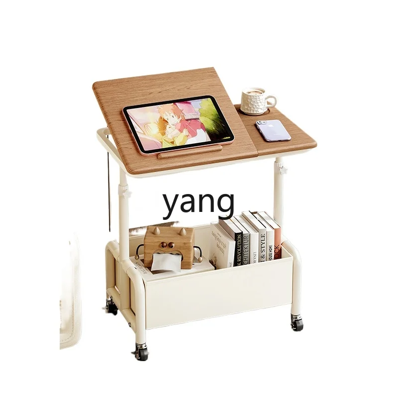 LMMcreative lifting edge table movable pulley minimalist medieval trolley rack