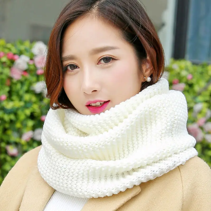 Knitted Scarf Neckerchief Cover Neck Season Women's Korean-Style Student Winter Pullover New Protection Warm All-Matching