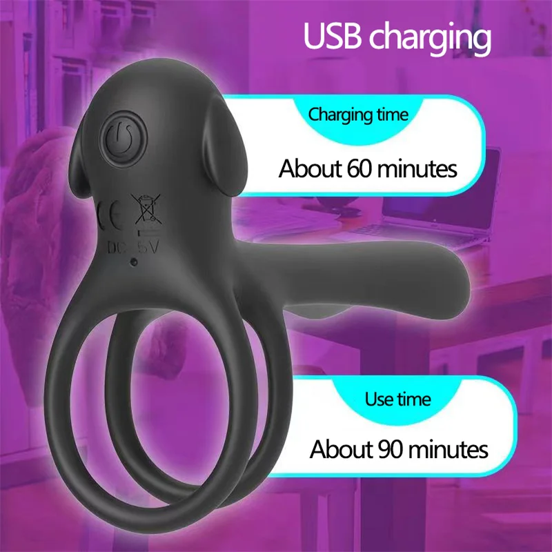 Couple Vibrator With Cock Penis Ring Wireless Remote Cockring Vaginal G Spot Massager Masturbation Sexy Toys For Men Women