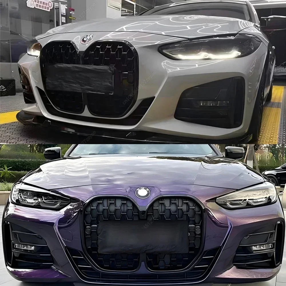 Car Front Center Grille Grills Meteor Grille For BMW 4 Series G22 G23 M-Sport 420i 430i 435i M440i 420d 2020-2024 Bodykit Tuning