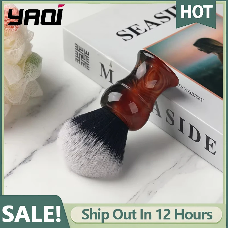 Yaqi 28 مللي متر سهرة الاصطناعية عقدة الرجال فرشاة الحلاقة للرجال مريحة المتانة مريح الراتنج مقبض لفرشاة الحلاقة الرطبة #1
