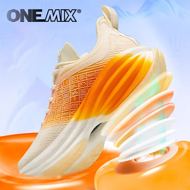 

ONEMIX 2024 Chinese Sports Shoes New Shock-absorbent Men Running Shoes Non-slip Breathable Lightweight Outdoor Women Sneaker